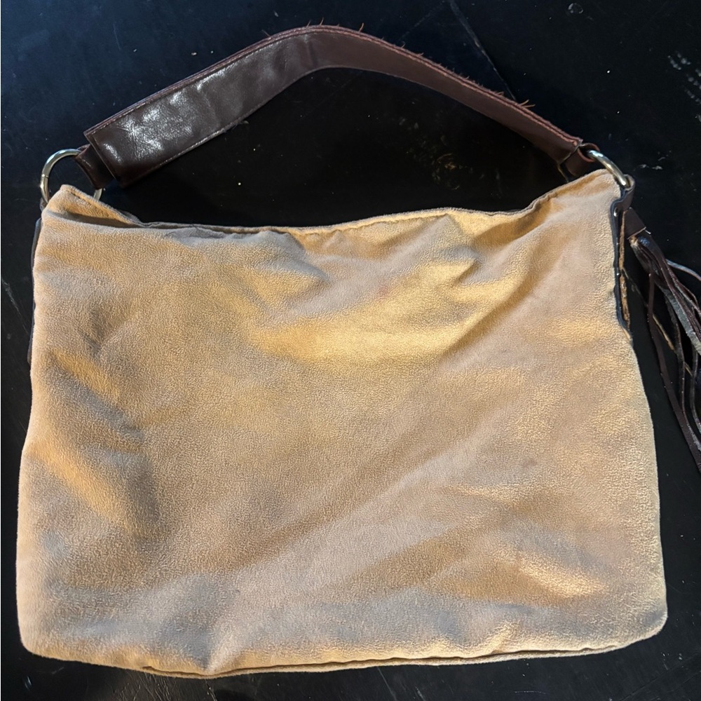 Tan and Brown Shoulder Bag